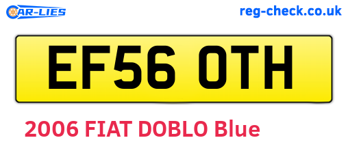EF56OTH are the vehicle registration plates.