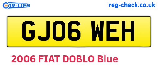 GJ06WEH are the vehicle registration plates.