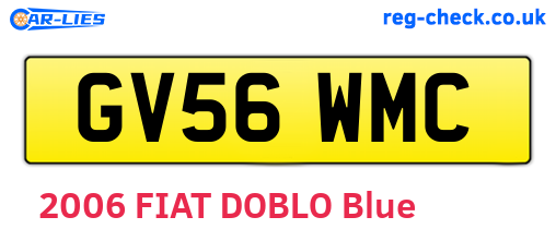 GV56WMC are the vehicle registration plates.