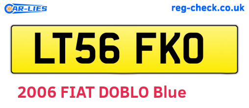 LT56FKO are the vehicle registration plates.