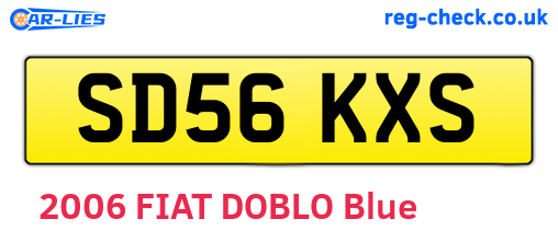 SD56KXS are the vehicle registration plates.