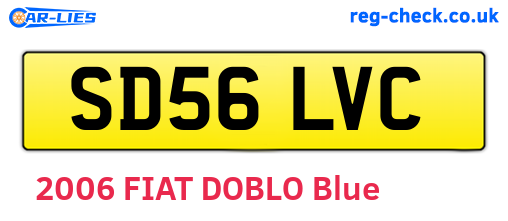 SD56LVC are the vehicle registration plates.