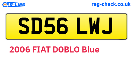 SD56LWJ are the vehicle registration plates.