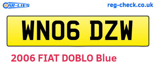 WN06DZW are the vehicle registration plates.