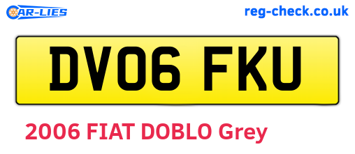 DV06FKU are the vehicle registration plates.