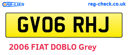 GV06RHJ are the vehicle registration plates.