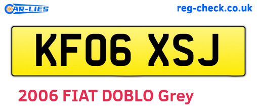 KF06XSJ are the vehicle registration plates.