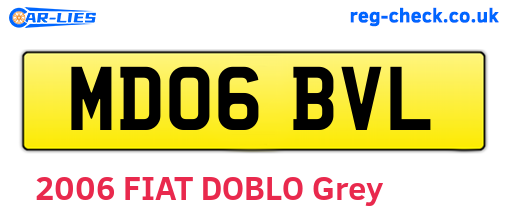 MD06BVL are the vehicle registration plates.