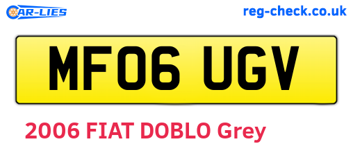 MF06UGV are the vehicle registration plates.