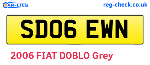 SD06EWN are the vehicle registration plates.