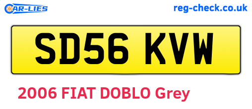 SD56KVW are the vehicle registration plates.