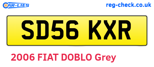 SD56KXR are the vehicle registration plates.