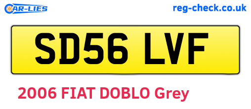 SD56LVF are the vehicle registration plates.