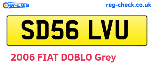 SD56LVU are the vehicle registration plates.