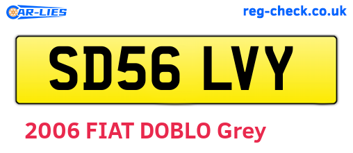SD56LVY are the vehicle registration plates.