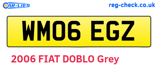 WM06EGZ are the vehicle registration plates.