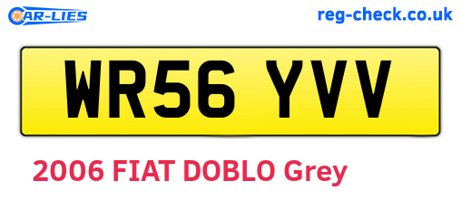 WR56YVV are the vehicle registration plates.