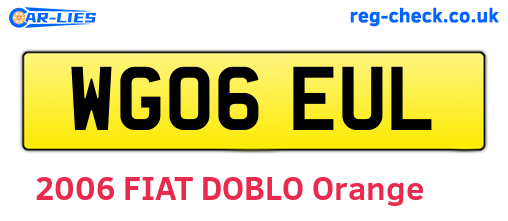 WG06EUL are the vehicle registration plates.