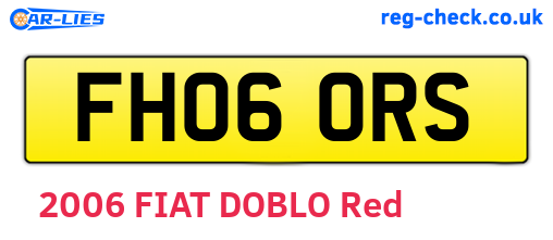 FH06ORS are the vehicle registration plates.