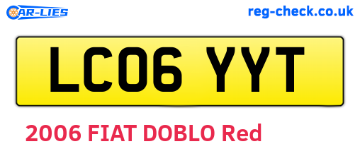 LC06YYT are the vehicle registration plates.
