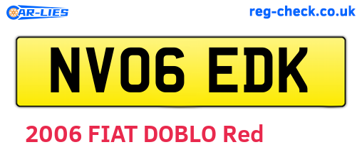 NV06EDK are the vehicle registration plates.