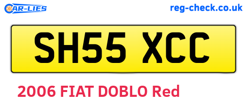SH55XCC are the vehicle registration plates.