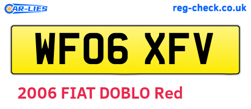 WF06XFV are the vehicle registration plates.