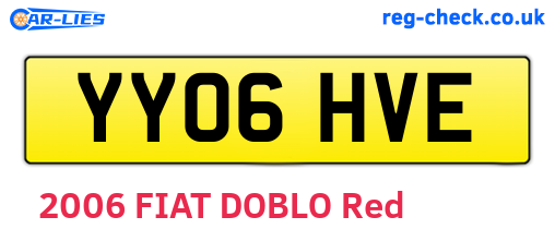 YY06HVE are the vehicle registration plates.