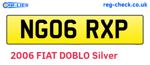 NG06RXP are the vehicle registration plates.