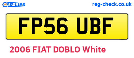 FP56UBF are the vehicle registration plates.