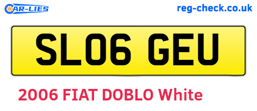 SL06GEU are the vehicle registration plates.