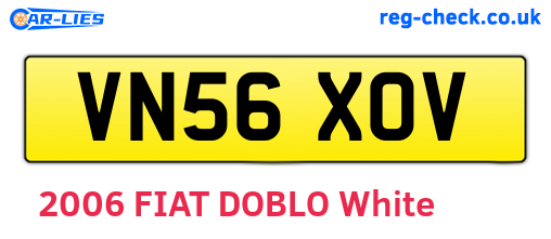 VN56XOV are the vehicle registration plates.