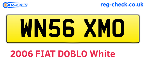 WN56XMO are the vehicle registration plates.