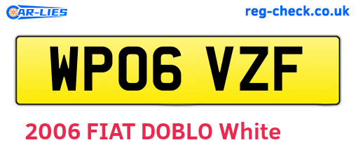 WP06VZF are the vehicle registration plates.