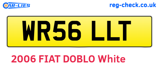 WR56LLT are the vehicle registration plates.