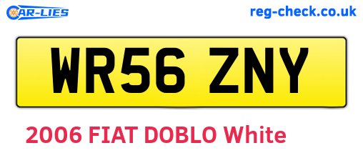 WR56ZNY are the vehicle registration plates.