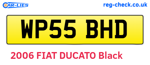 WP55BHD are the vehicle registration plates.