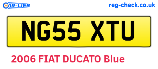 NG55XTU are the vehicle registration plates.