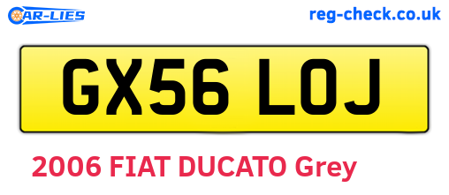 GX56LOJ are the vehicle registration plates.