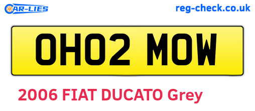 OH02MOW are the vehicle registration plates.