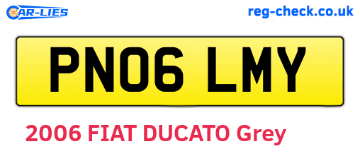 PN06LMY are the vehicle registration plates.