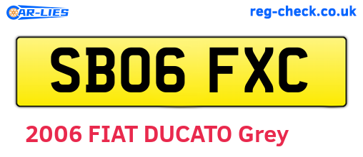 SB06FXC are the vehicle registration plates.