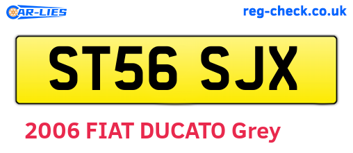 ST56SJX are the vehicle registration plates.