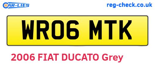 WR06MTK are the vehicle registration plates.