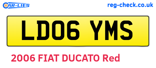 LD06YMS are the vehicle registration plates.