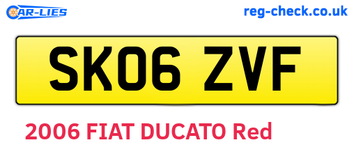 SK06ZVF are the vehicle registration plates.