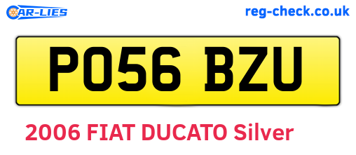 PO56BZU are the vehicle registration plates.
