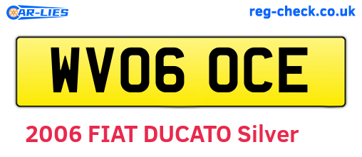 WV06OCE are the vehicle registration plates.