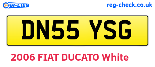 DN55YSG are the vehicle registration plates.