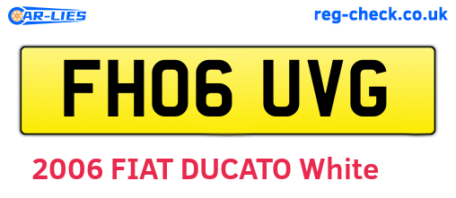 FH06UVG are the vehicle registration plates.